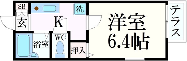 魚崎駅 徒歩5分 1階の物件間取画像